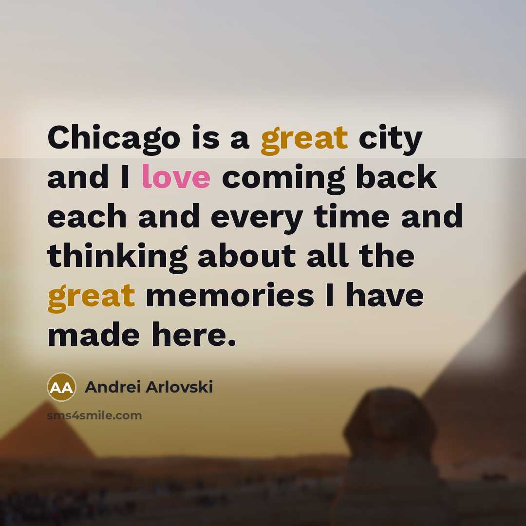 “Chicago is a great city and I love coming back…” quote by Andrei Arlovski