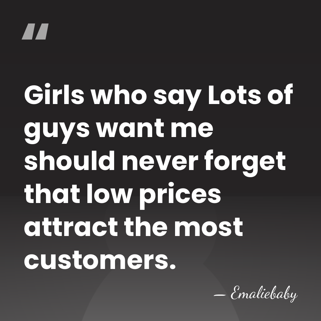 Girls who say Lots of guys want me should never forget that&hellip; - Emaliebaby