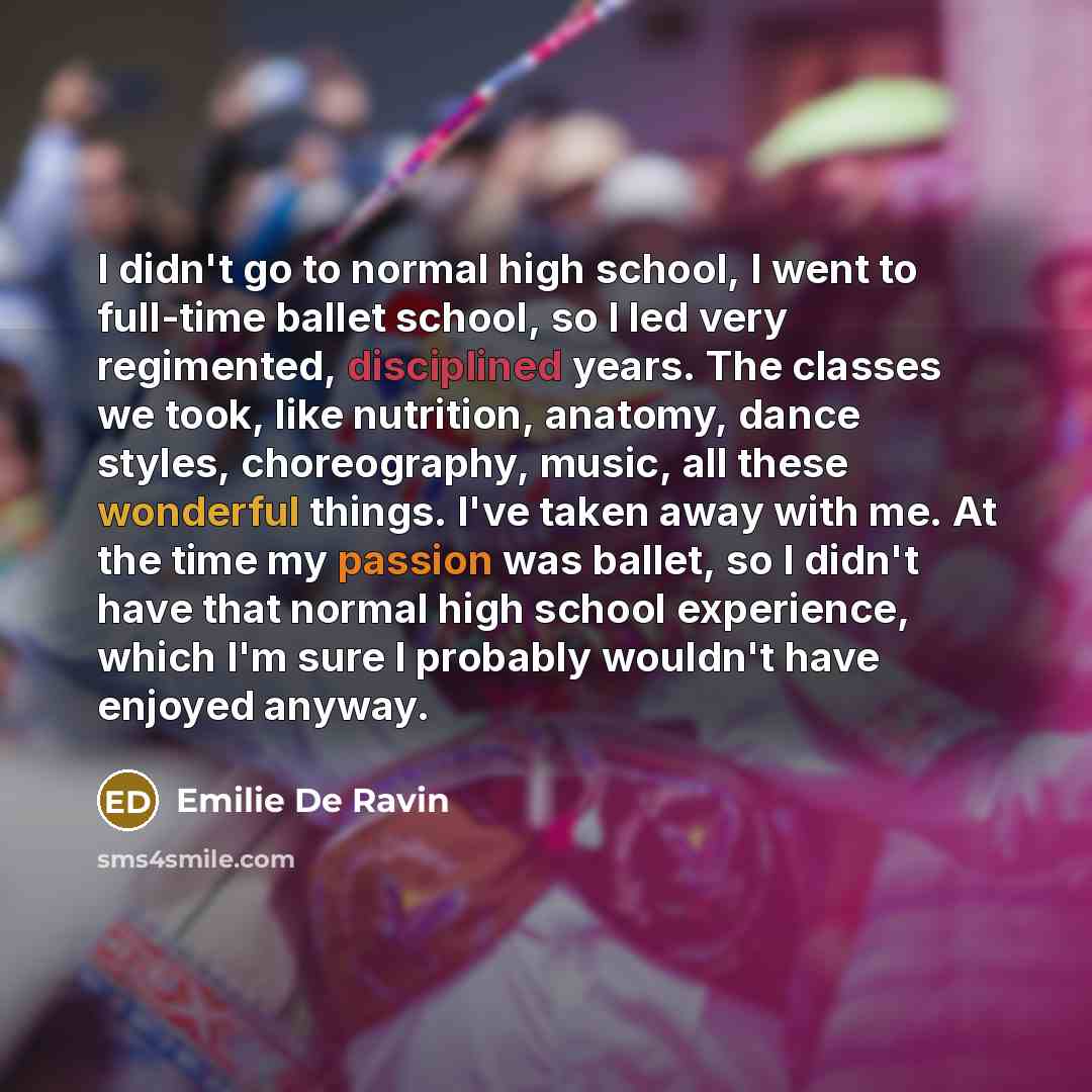 “I didn't go to normal high school, I went to…” quote by Emilie De Ravin