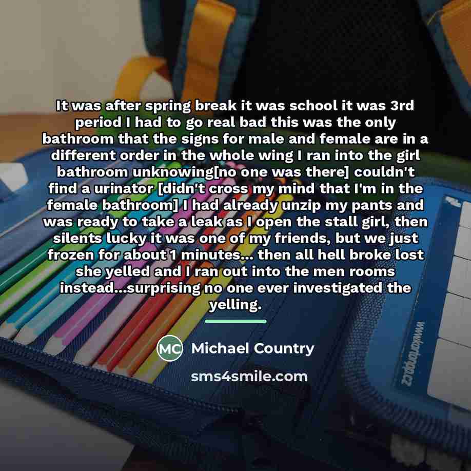 “It was after spring break it was school it was…” quote by Michael Country