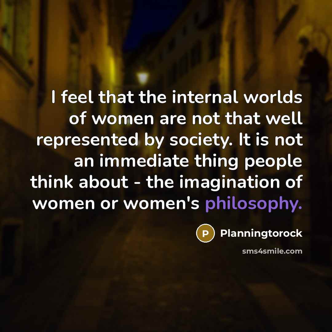 “I feel that the internal worlds of women are not…” quote by Planningtorock