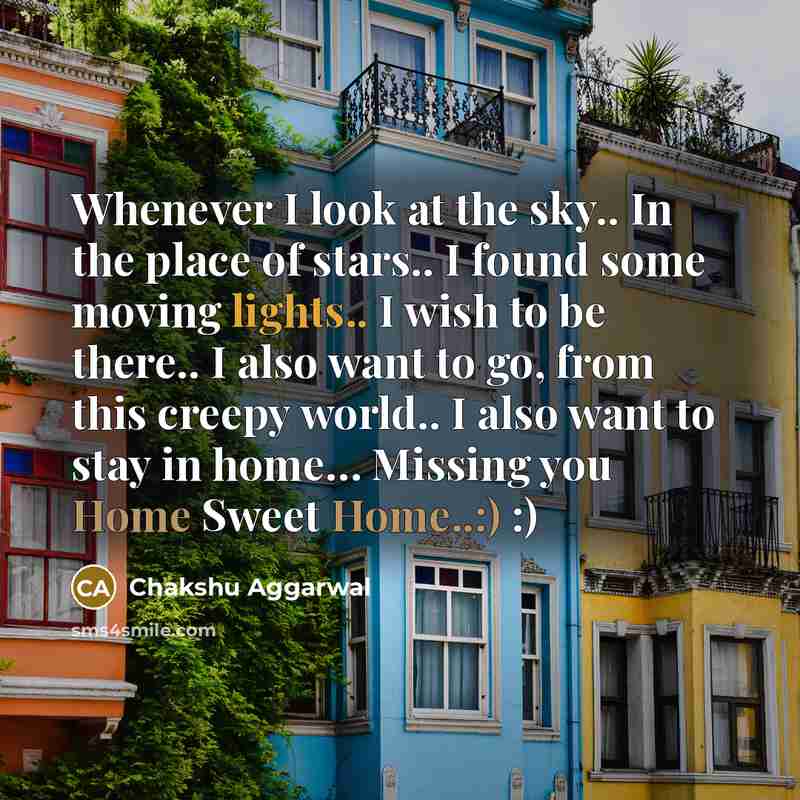 “Whenever I look at the sky.. In the place of…” quote by Chakshu Aggarwal