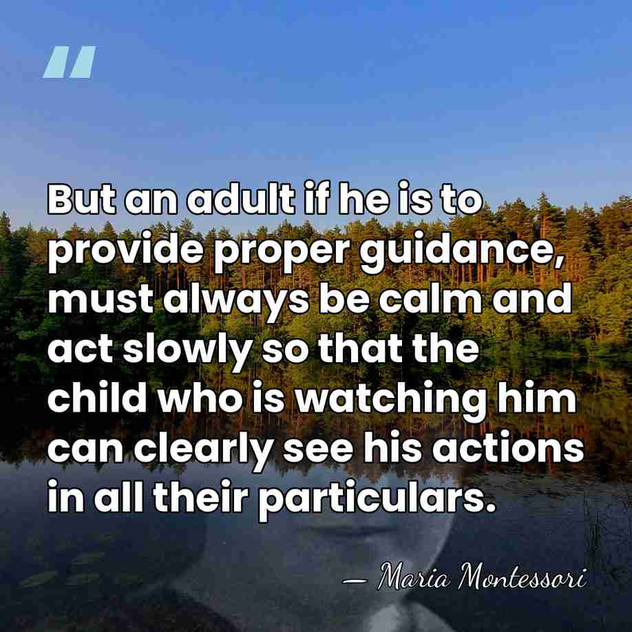But an adult if he is to provide proper guidance, must always&hellip; - Maria Montessori