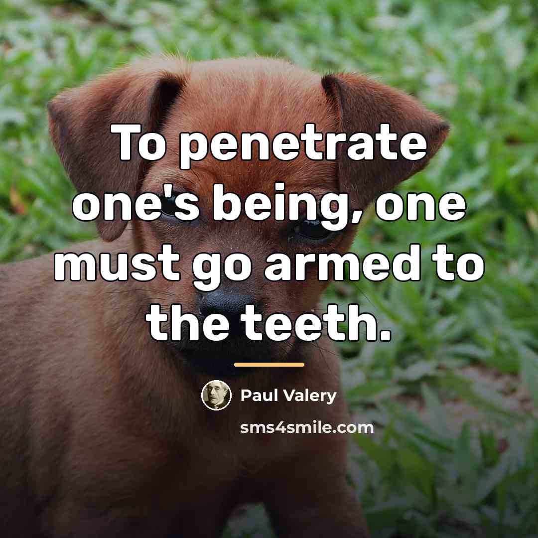 “To penetrate one's being, one must go armed to the…” quote by Paul Valery