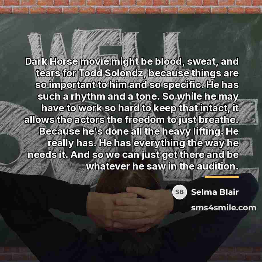 “Dark Horse movie might be blood, sweat, and tears for…” quote by Selma Blair