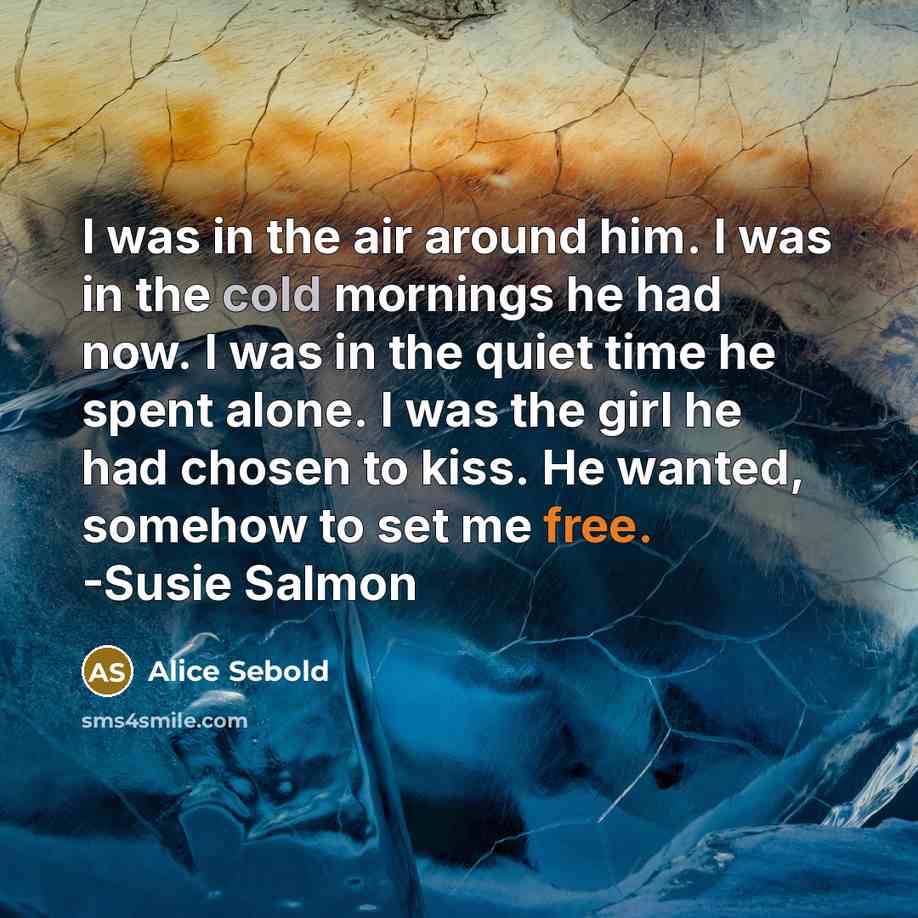 “I was in the air around him. I was in…” quote by Alice Sebold