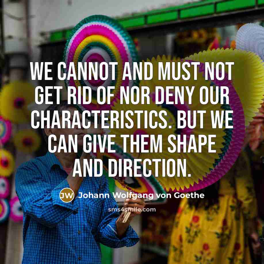 “We cannot and must not get rid of nor deny…” quote by Johann Wolfgang von Goethe