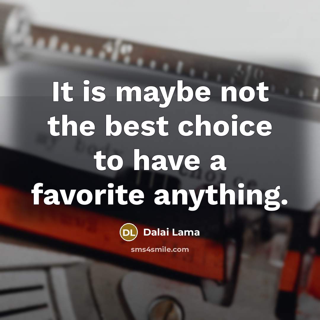 “It is maybe not the best choice to have a…” quote by Dalai Lama