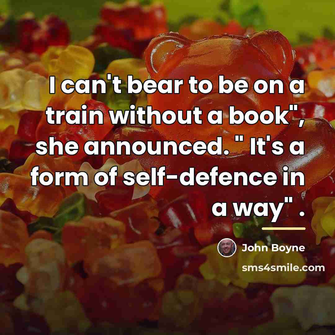 “I can't bear to be on a train without a…” quote by John Boyne