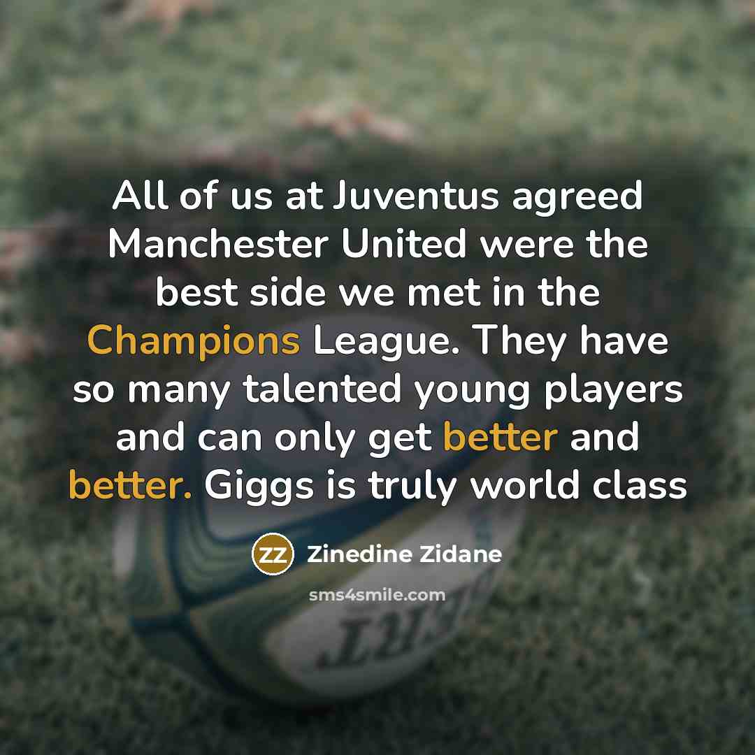 “All of us at Juventus agreed Manchester United were the…” quote by Zinedine Zidane