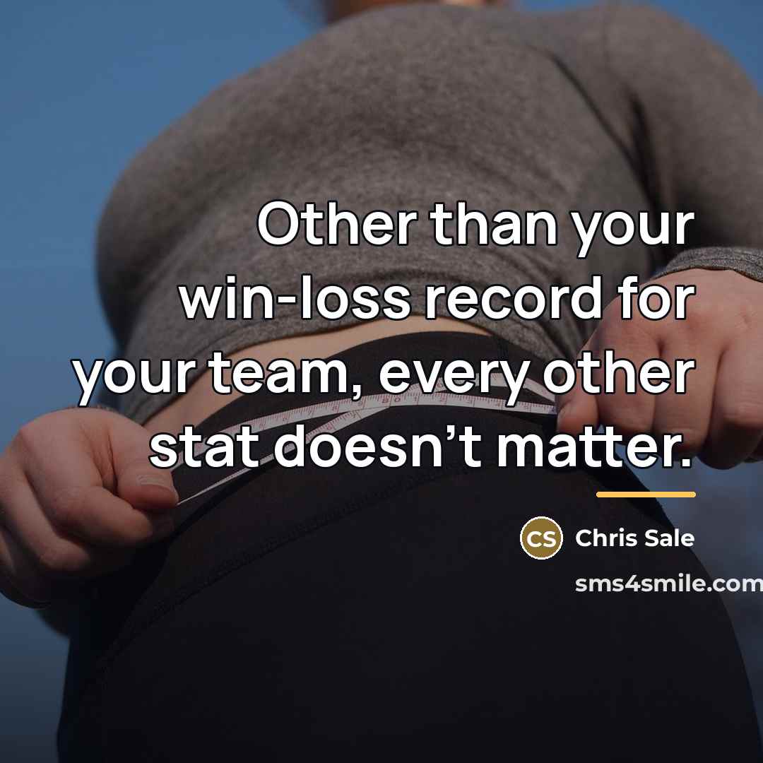“Other than your win-loss record for your team, every other…” quote by Chris Sale