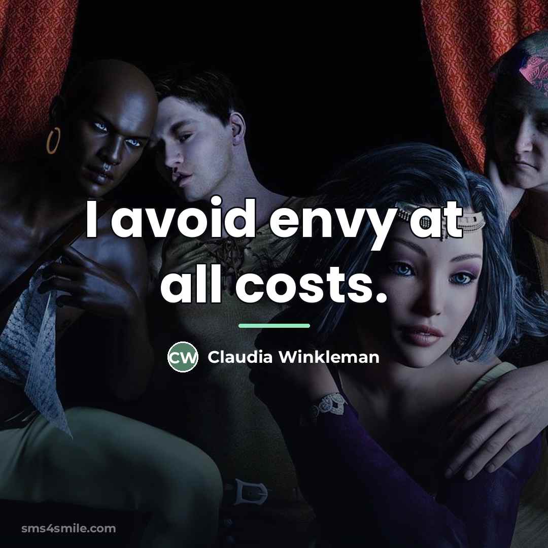 “I avoid envy at all costs.…” quote by Claudia Winkleman