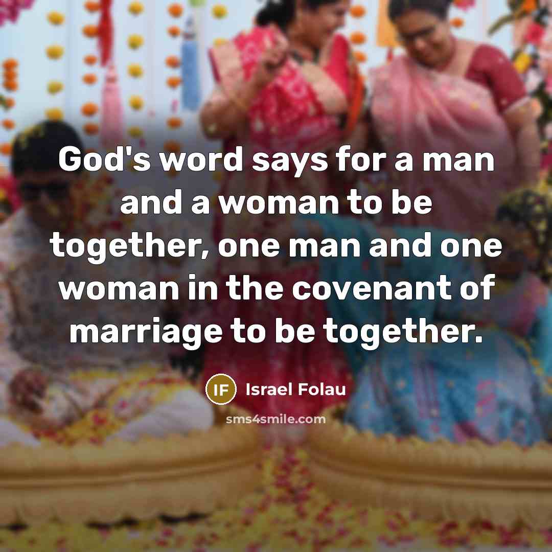 “God's word says for a man and a woman to…” quote by Israel Folau