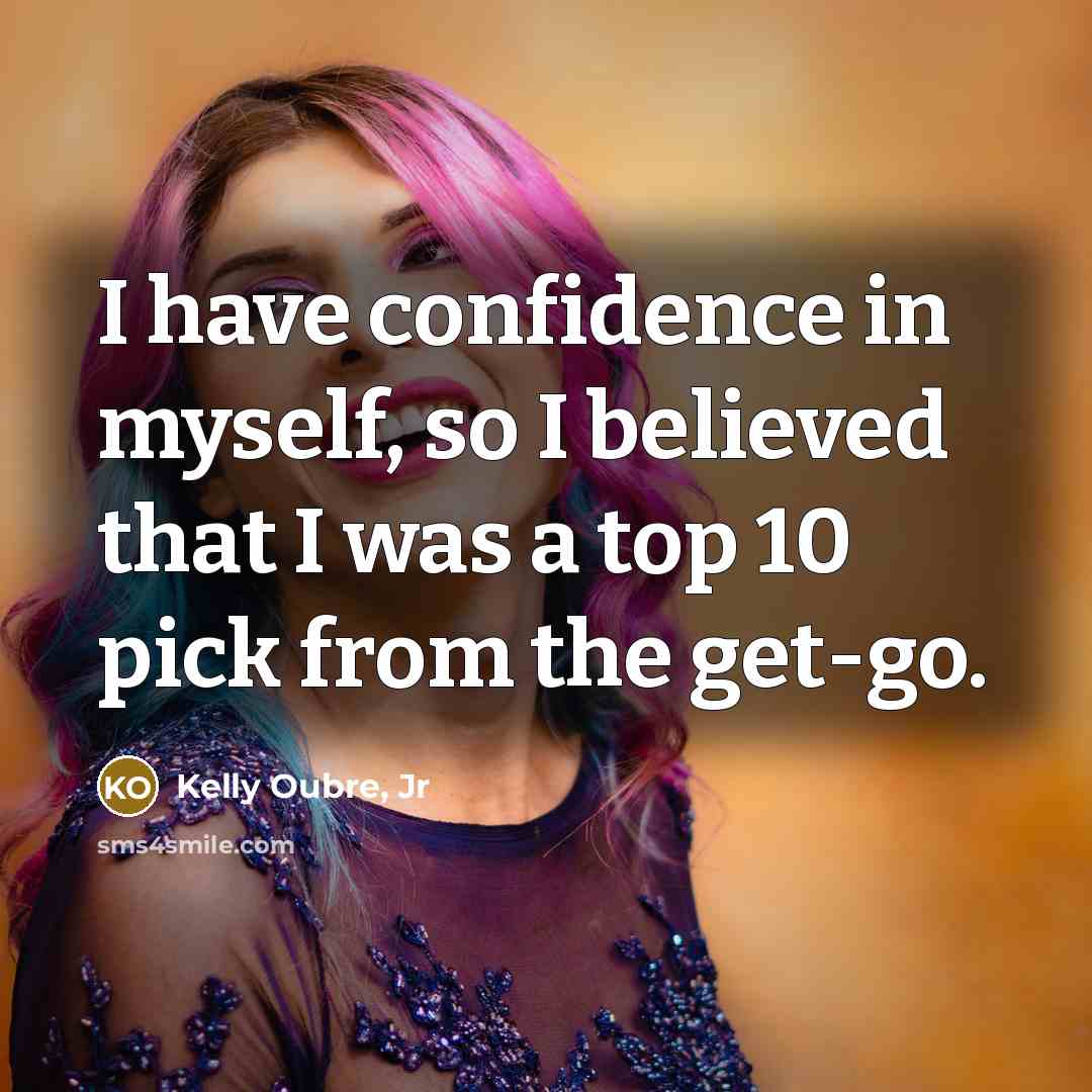 “I have confidence in myself, so I believed that I…” quote by Kelly Oubre, Jr
