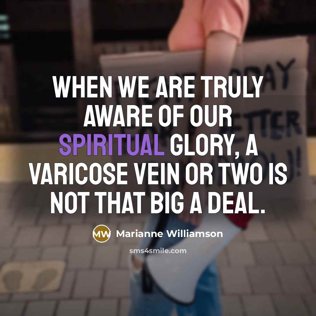 “When we are truly aware of our spiritual glory, a…” quote by Marianne Williamson