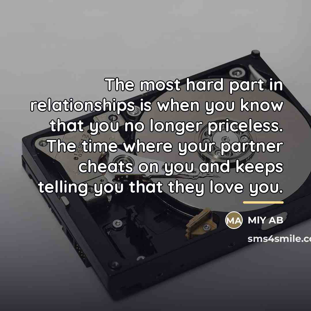 “The most hard part in relationships is when you know…” quote by MLY AB