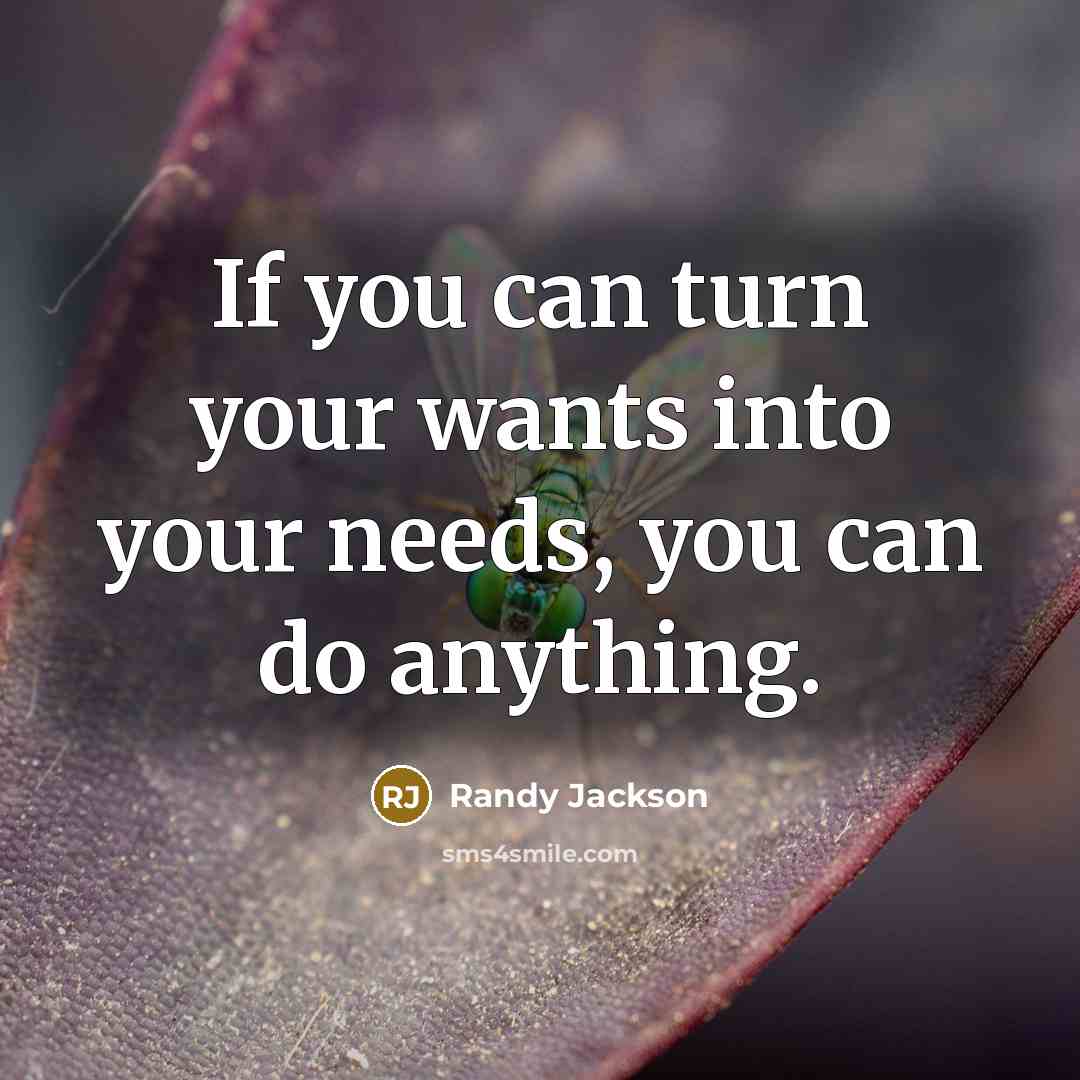 “If you can turn your wants into your needs, you…” quote by Randy Jackson