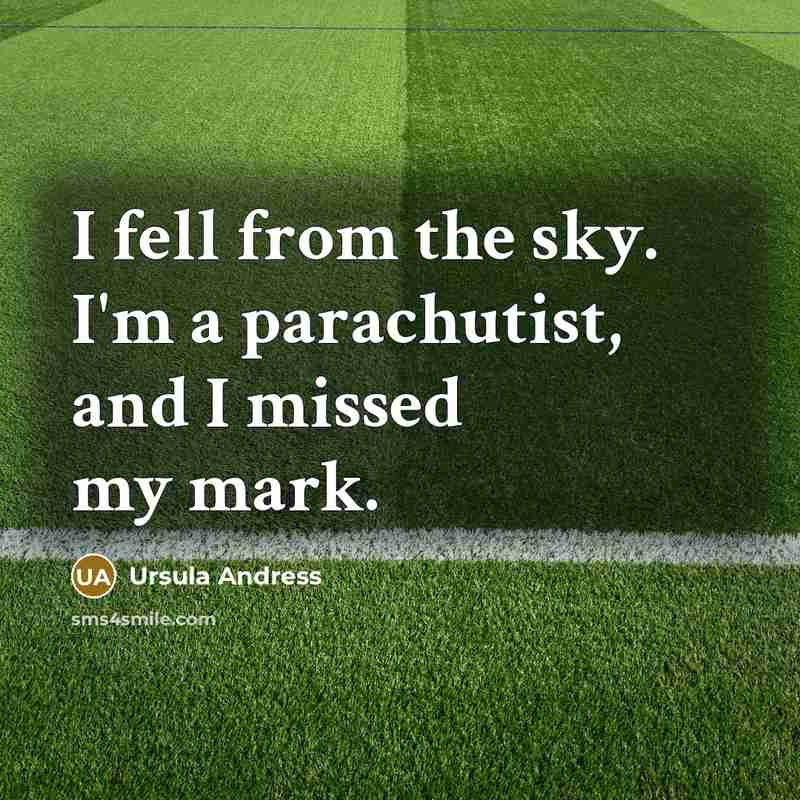 “I fell from the sky. I'm a parachutist, and I…” quote by Ursula Andress