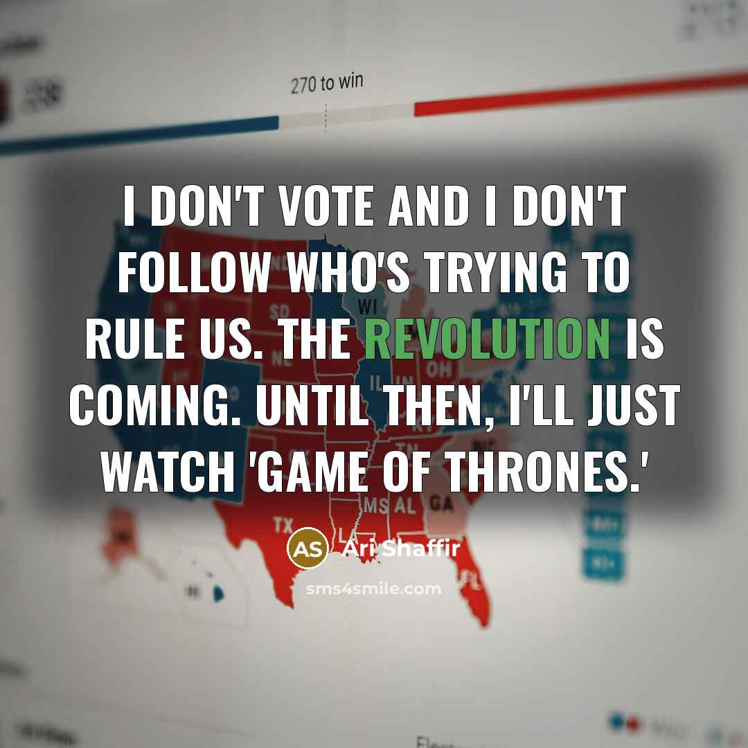 “I don't vote and I don't follow who's trying to…” quote by Ari Shaffir