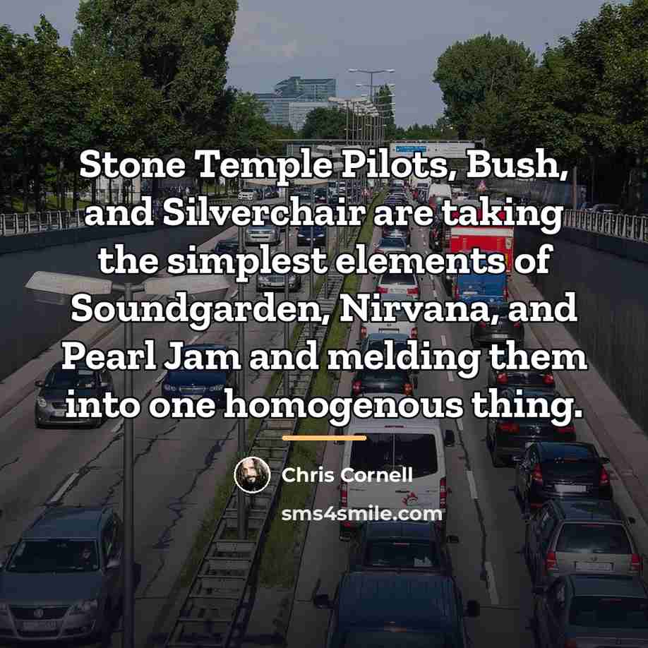 “Stone Temple Pilots, Bush, and Silverchair are taking the simplest…” quote by Chris Cornell
