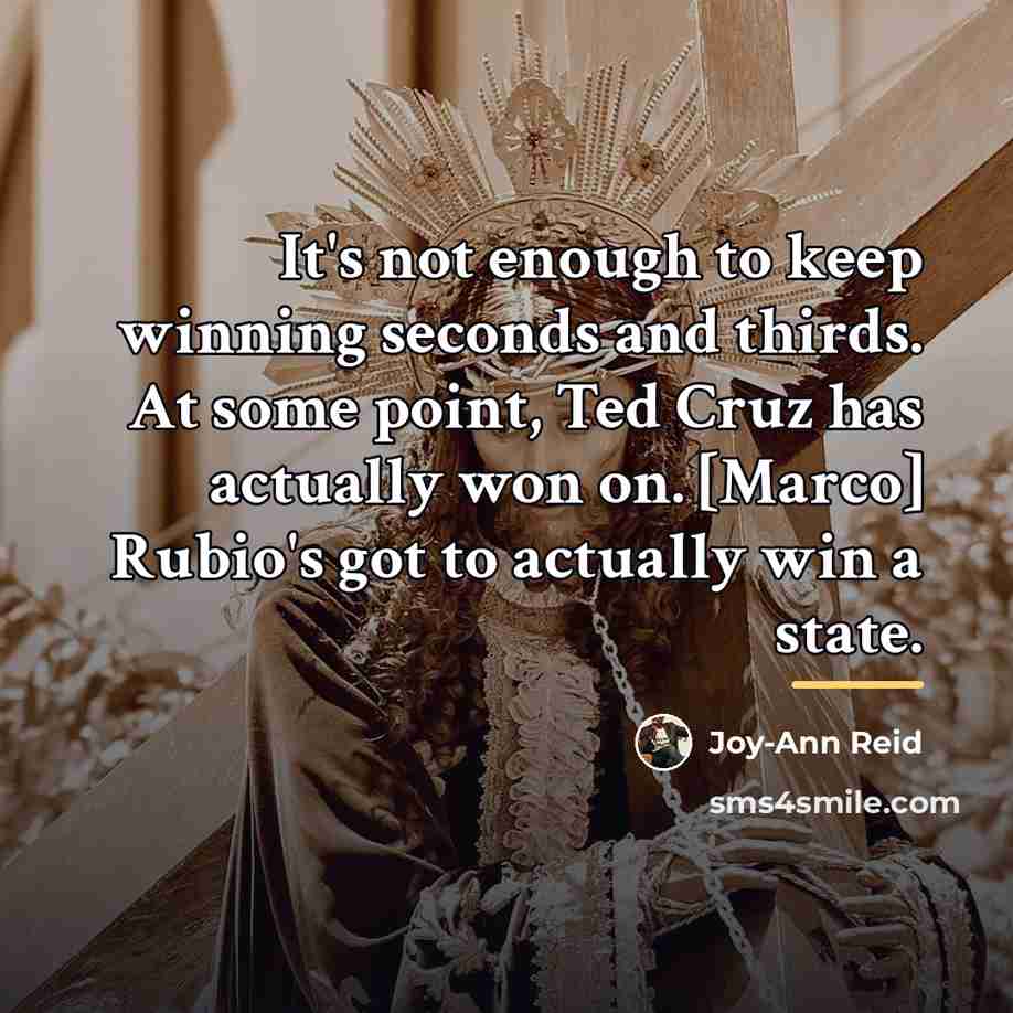 “It's not enough to keep winning seconds and thirds. At…” quote by Joy-Ann Reid
