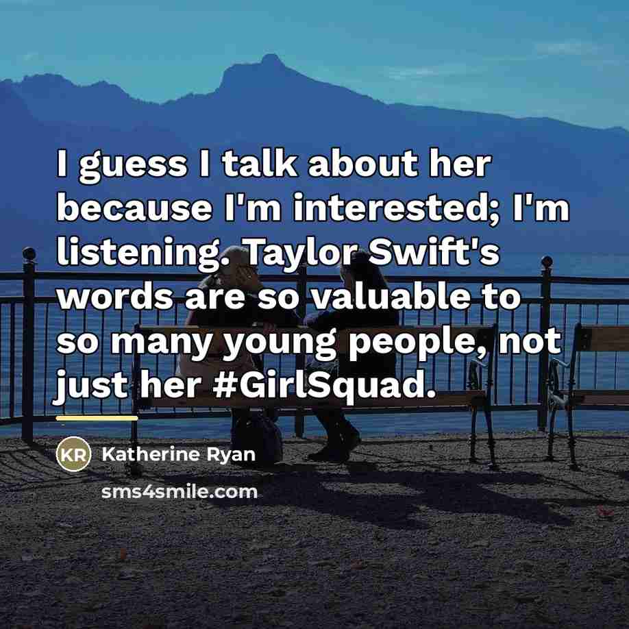 “I guess I talk about her because I'm interested; I'm…” quote by Katherine Ryan