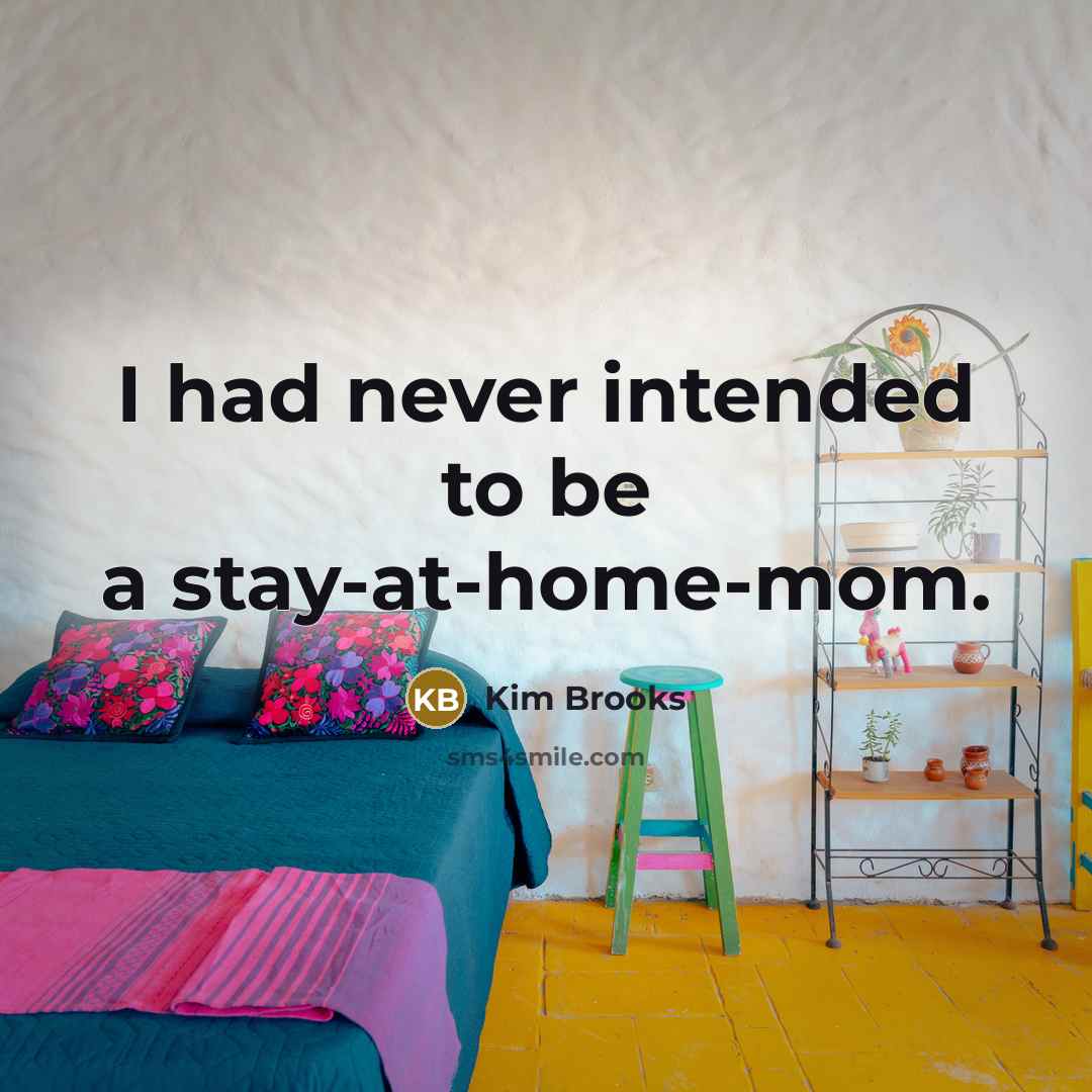 “I had never intended to be a stay-at-home-mom.…” quote by Kim Brooks