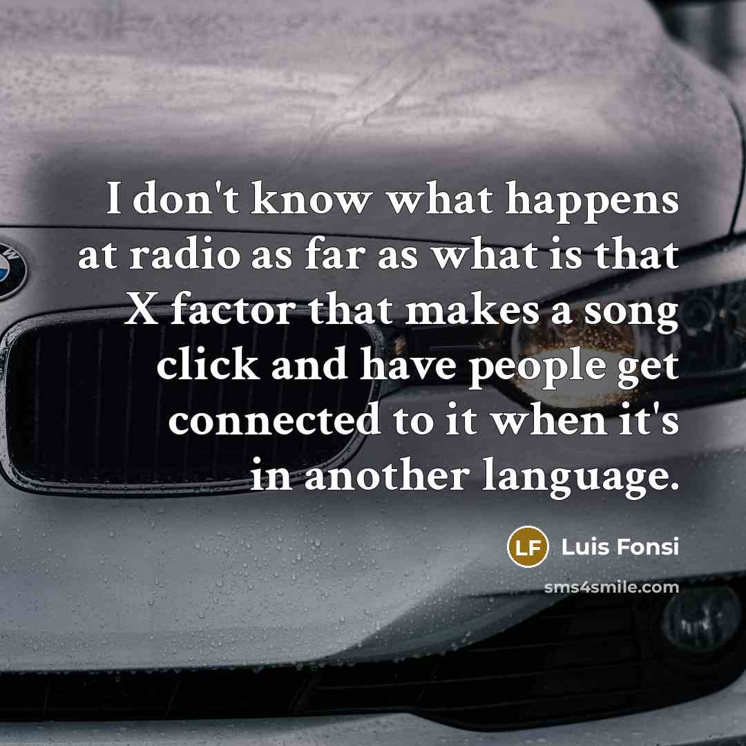 “I don't know what happens at radio as far as…” quote by Luis Fonsi