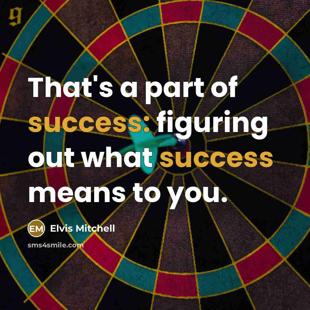“That's a part of success: figuring out what success means…” quote by Elvis Mitchell