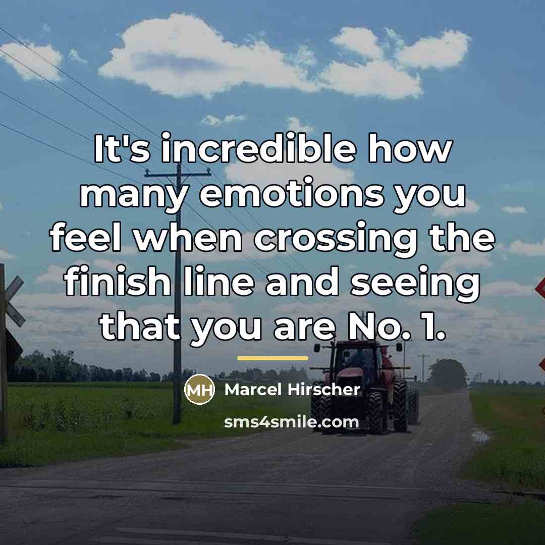 “It's incredible how many emotions you feel when crossing the…” quote by Marcel Hirscher