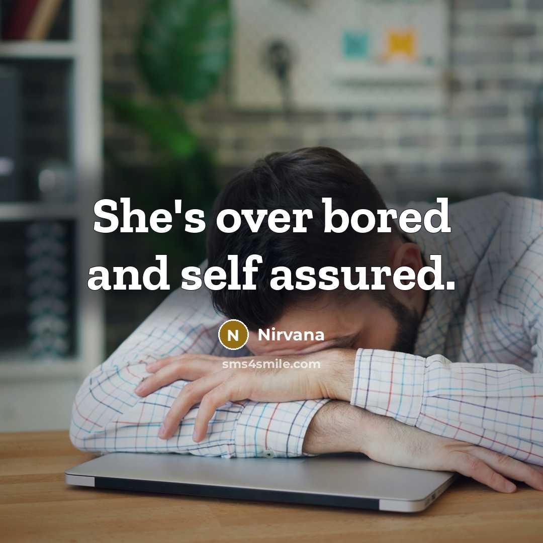 “She's over bored and self assured.” quote by Nirvana
