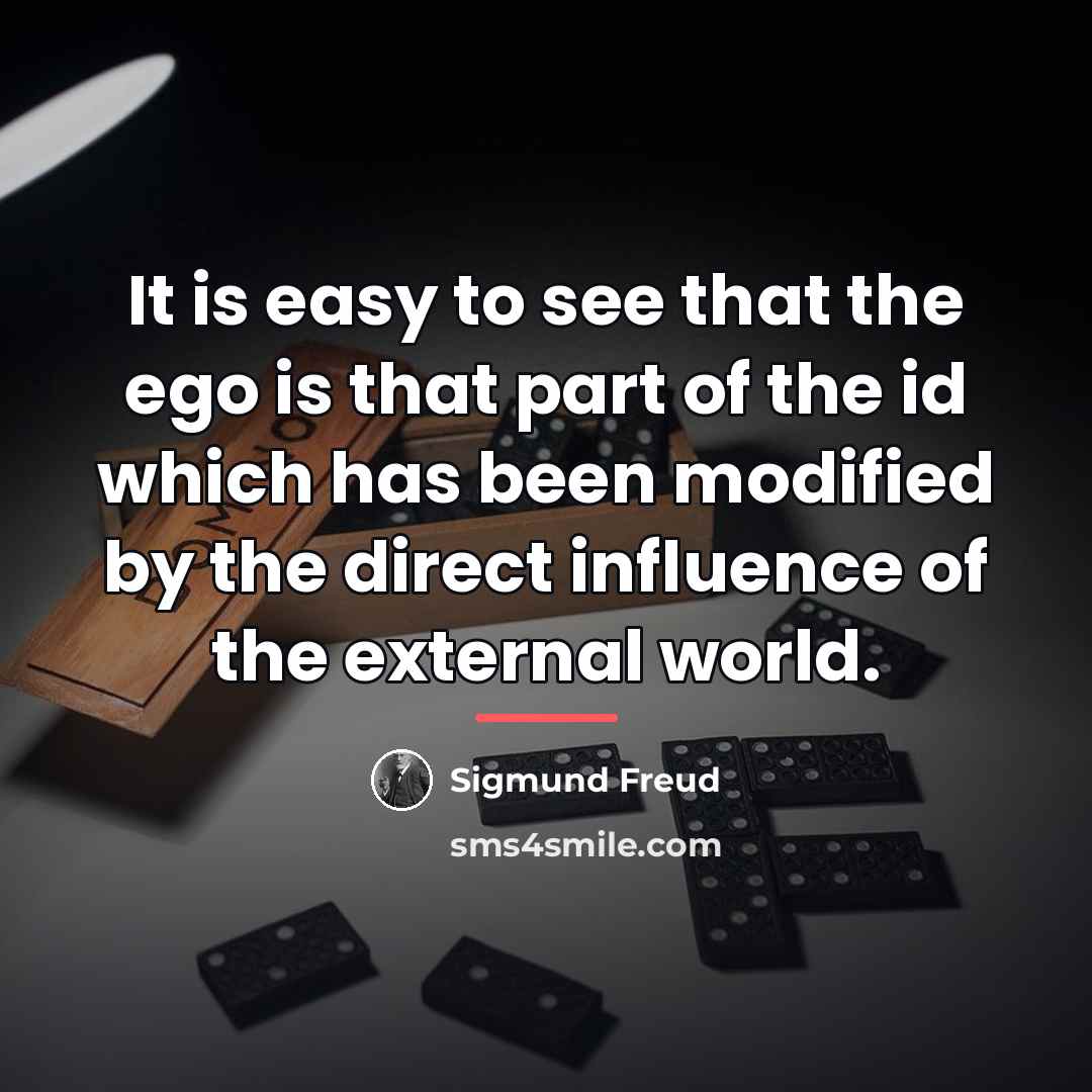 “It is easy to see that the ego is that…” quote by Sigmund Freud
