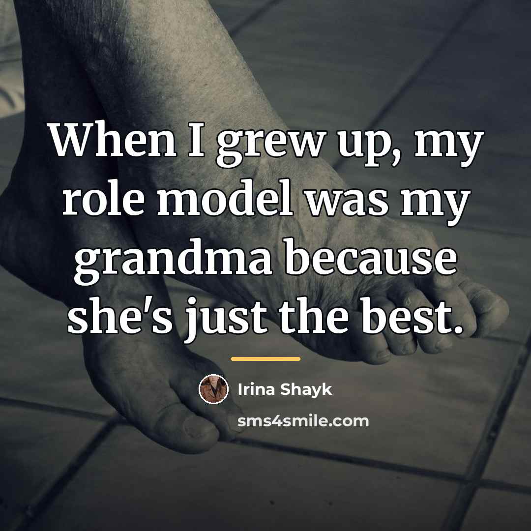 “When I grew up, my role model was my grandma…” quote by Irina Shayk