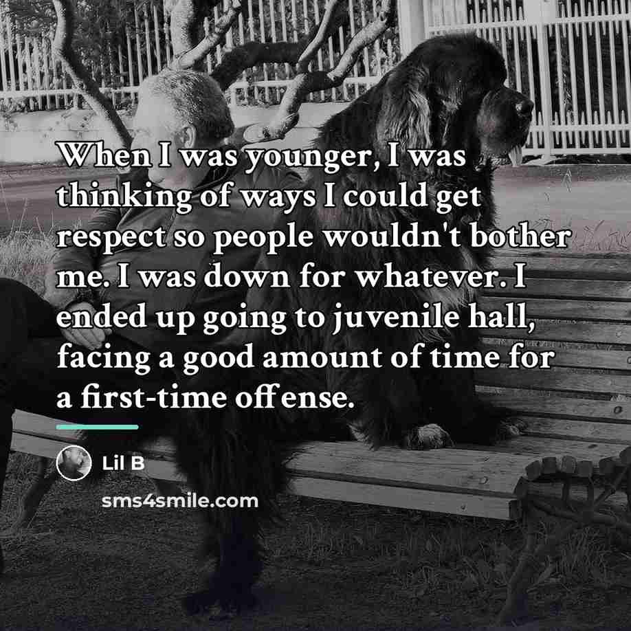 “When I was younger, I was thinking of ways I…” quote by Lil B