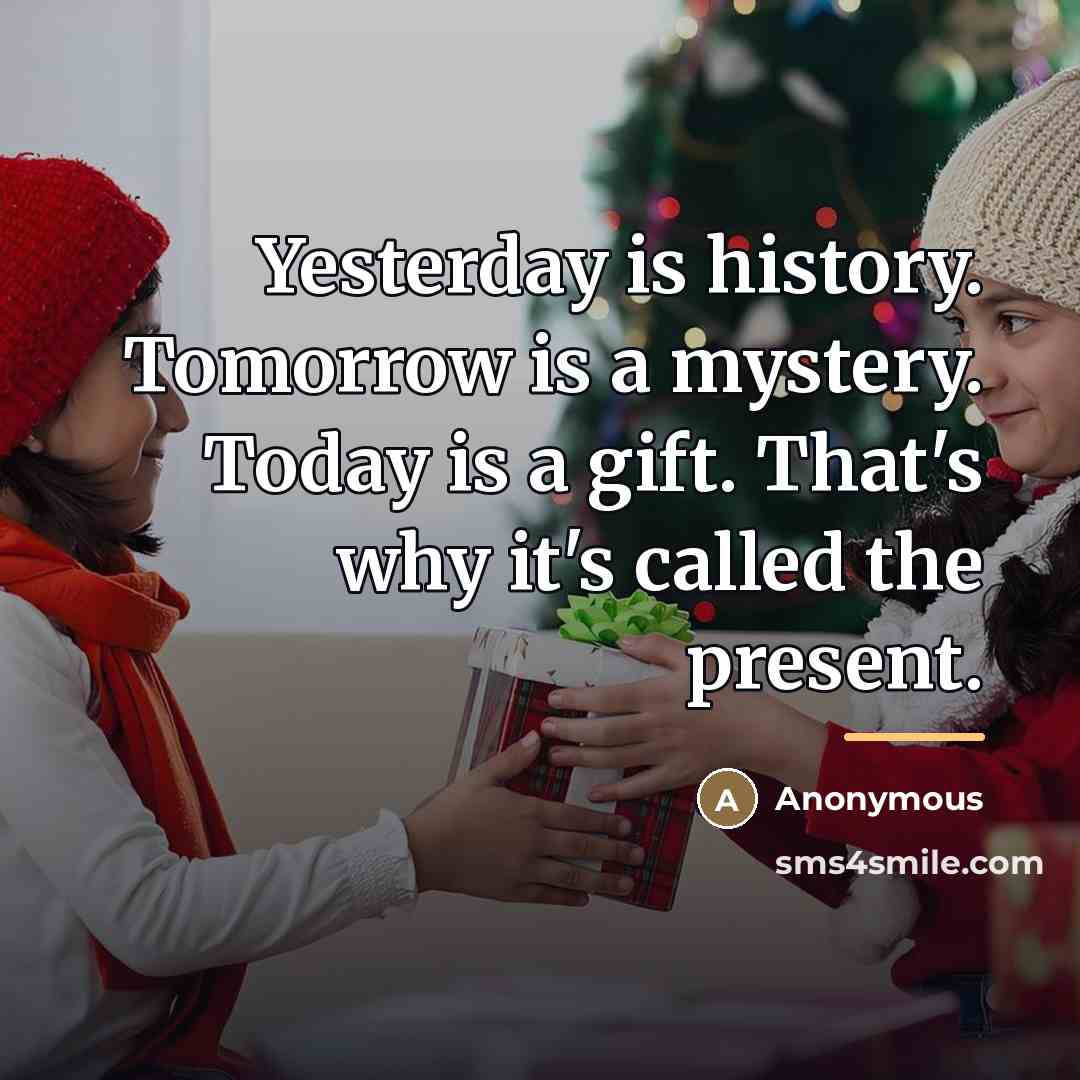 “Yesterday is history. Tomorrow is a mystery. Today is a…” quote by Anonymous