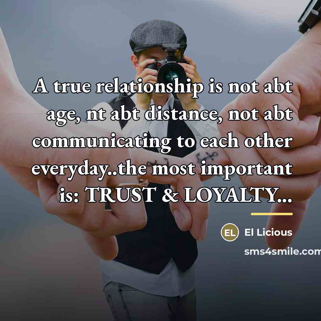“A true relationship is not abt age, nt abt distance,…” quote by El Licious