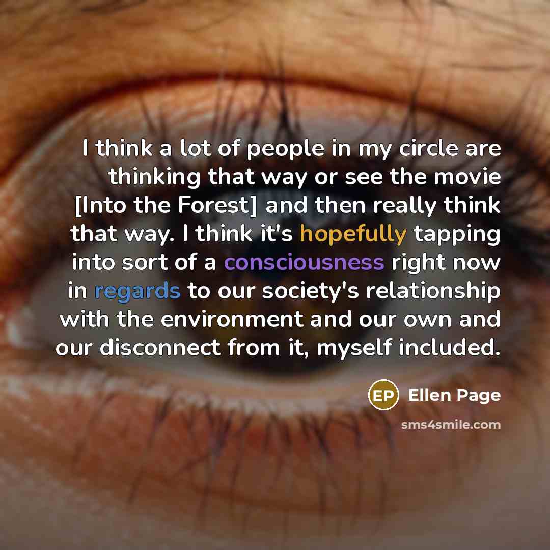 “I think a lot of people in my circle are…” quote by Ellen Page