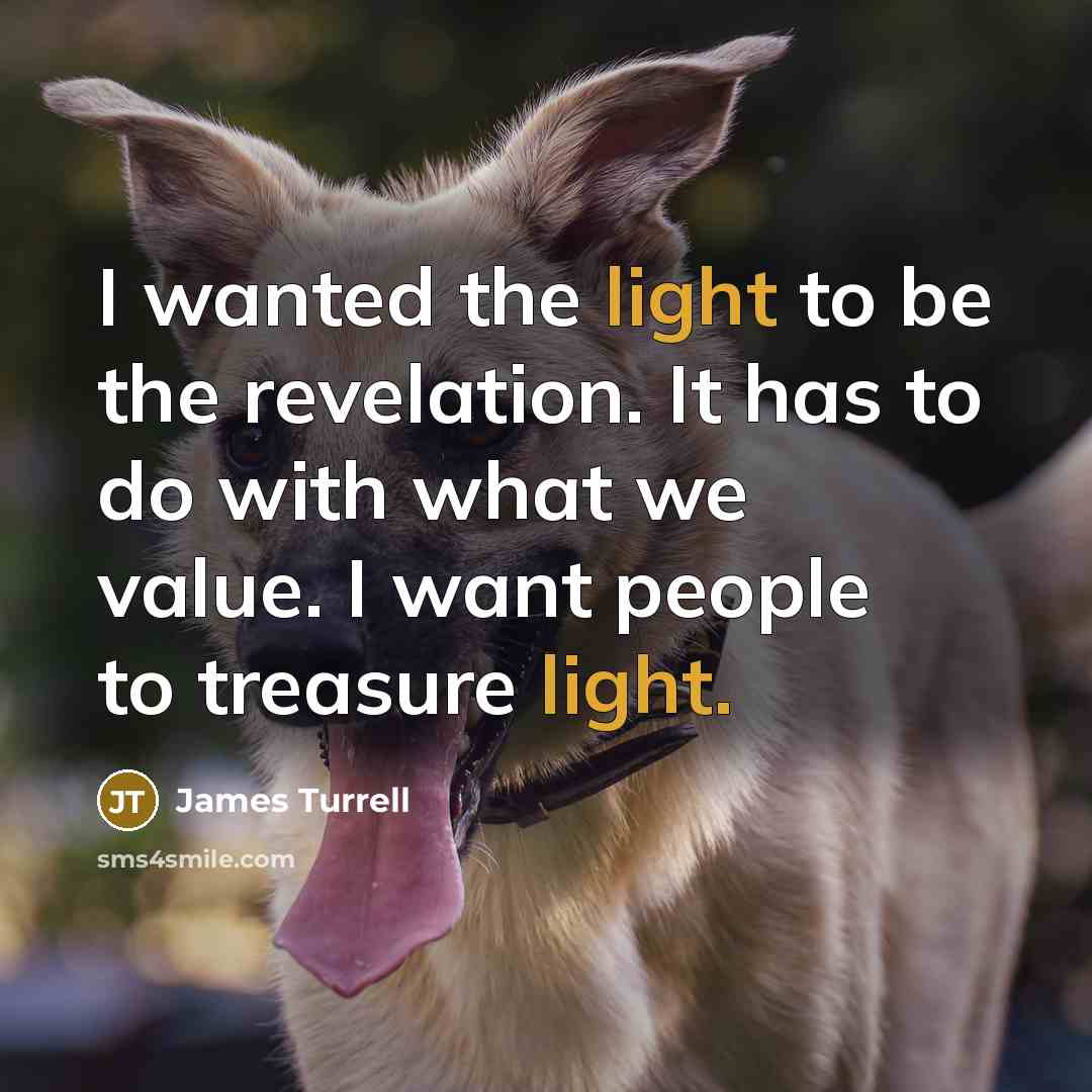 “I wanted the light to be the revelation. It has…” quote by James Turrell