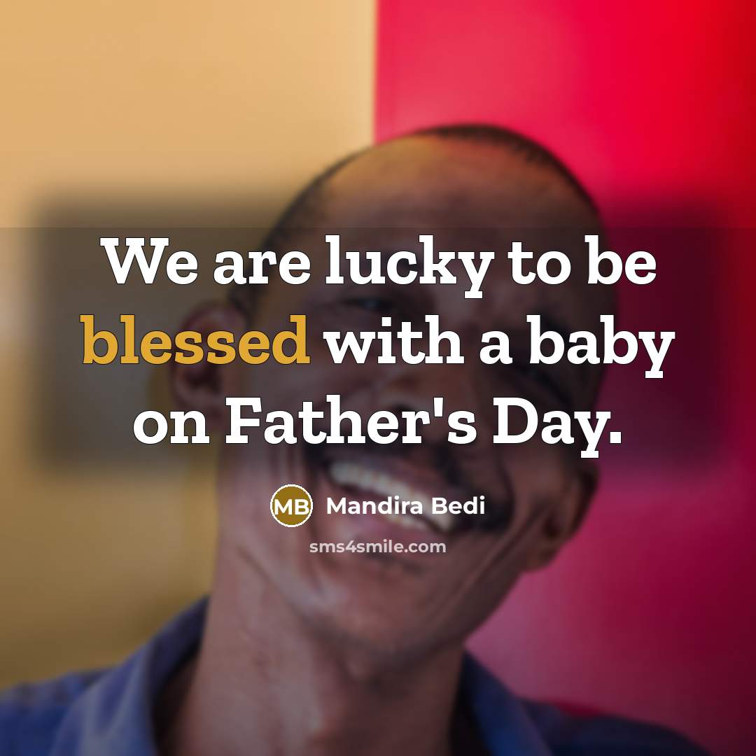 “We are lucky to be blessed with a baby on…” quote by Mandira Bedi