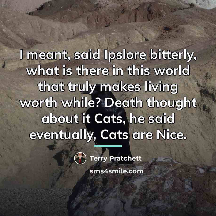 “I meant, said Ipslore bitterly, what is there in this…” quote by Terry Pratchett