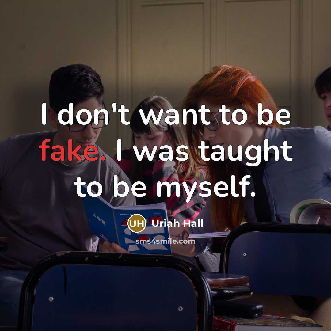 “I don't want to be fake. I was taught to…” quote by Uriah Hall