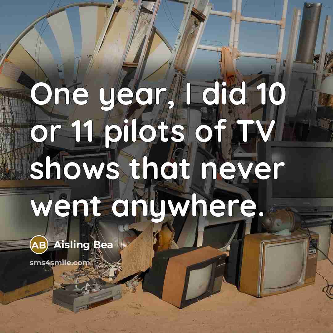 “One year, I did 10 or 11 pilots of TV…” quote by Aisling Bea
