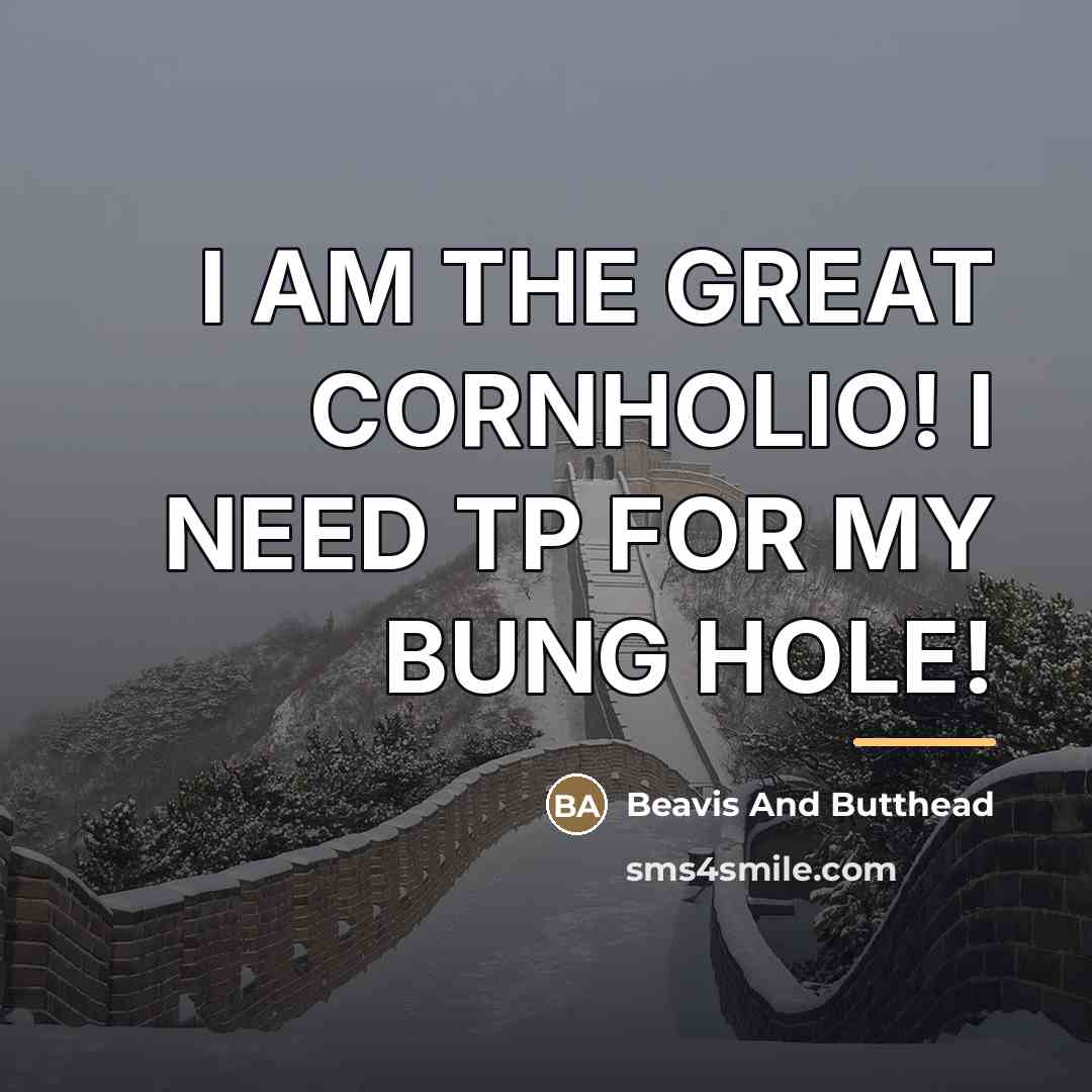 “I AM THE GREAT CORNHOLIO! I NEED TP FOR MY…” quote by Beavis And Butthead