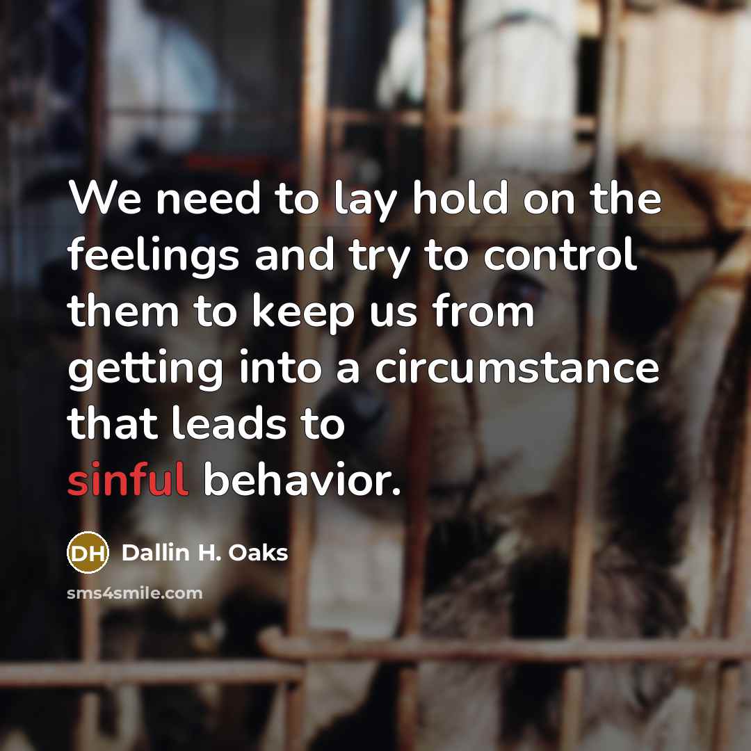 “We need to lay hold on the feelings and try…” quote by Dallin H. Oaks