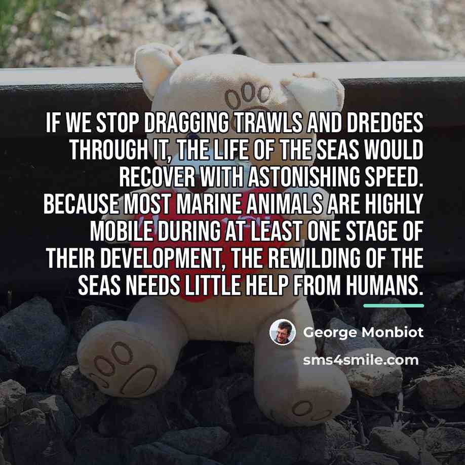 “If we stop dragging trawls and dredges through it, the…” quote by George Monbiot