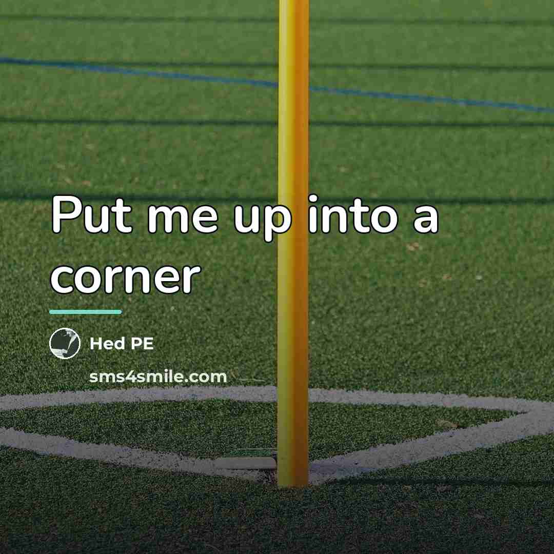 “Put me up into a corner…” quote by Hed PE