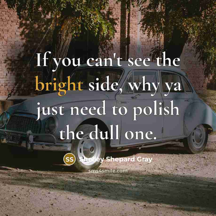 “If you can't see the bright side, why ya just…” quote by Shelley Shepard Gray