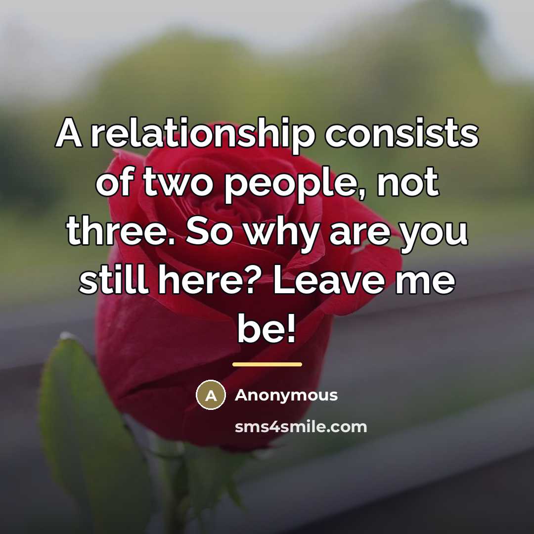 “A relationship consists of two people, not three. So why…” quote by Cashai Perez
