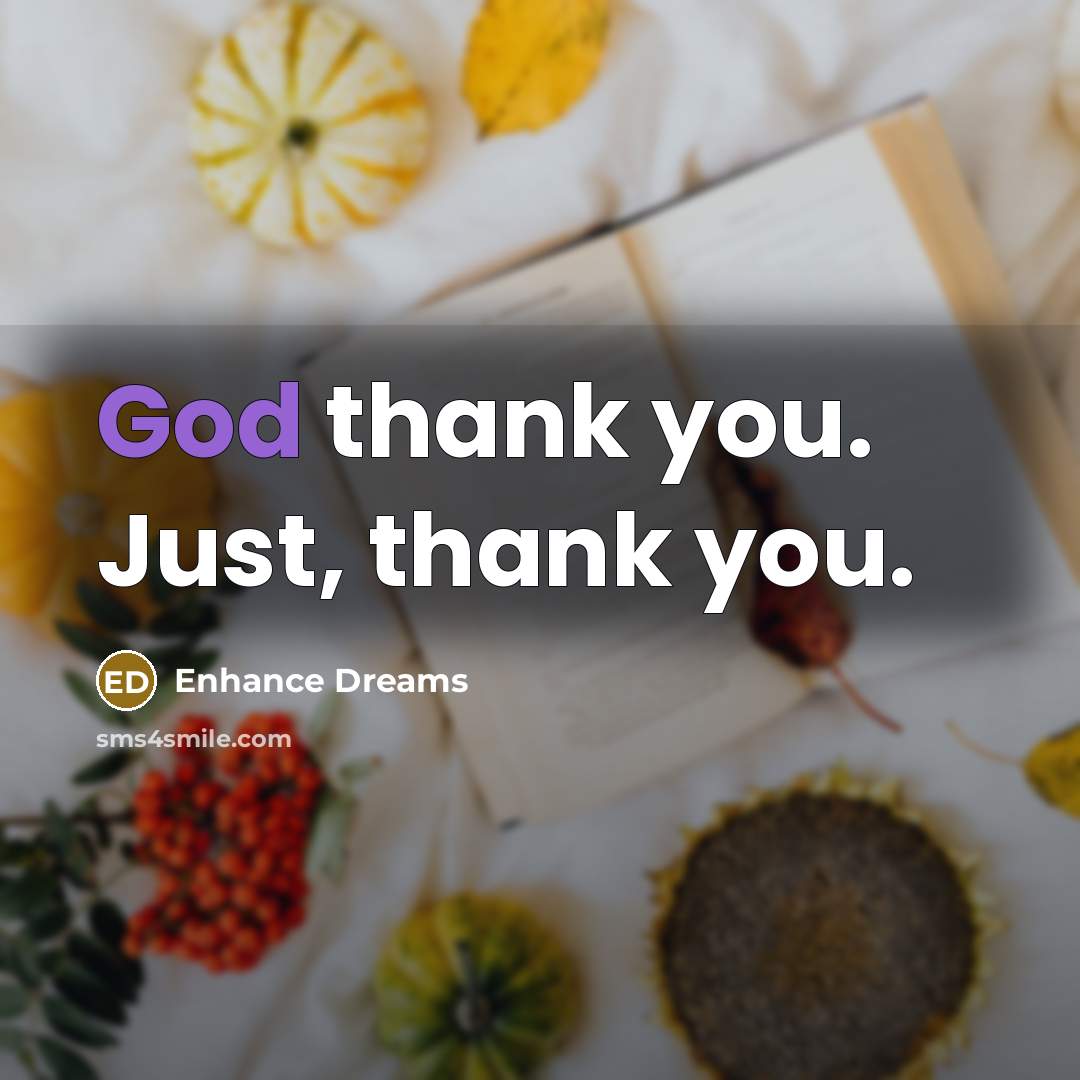 “God thank you. Just, thank you.…” quote by Enhance Dreams