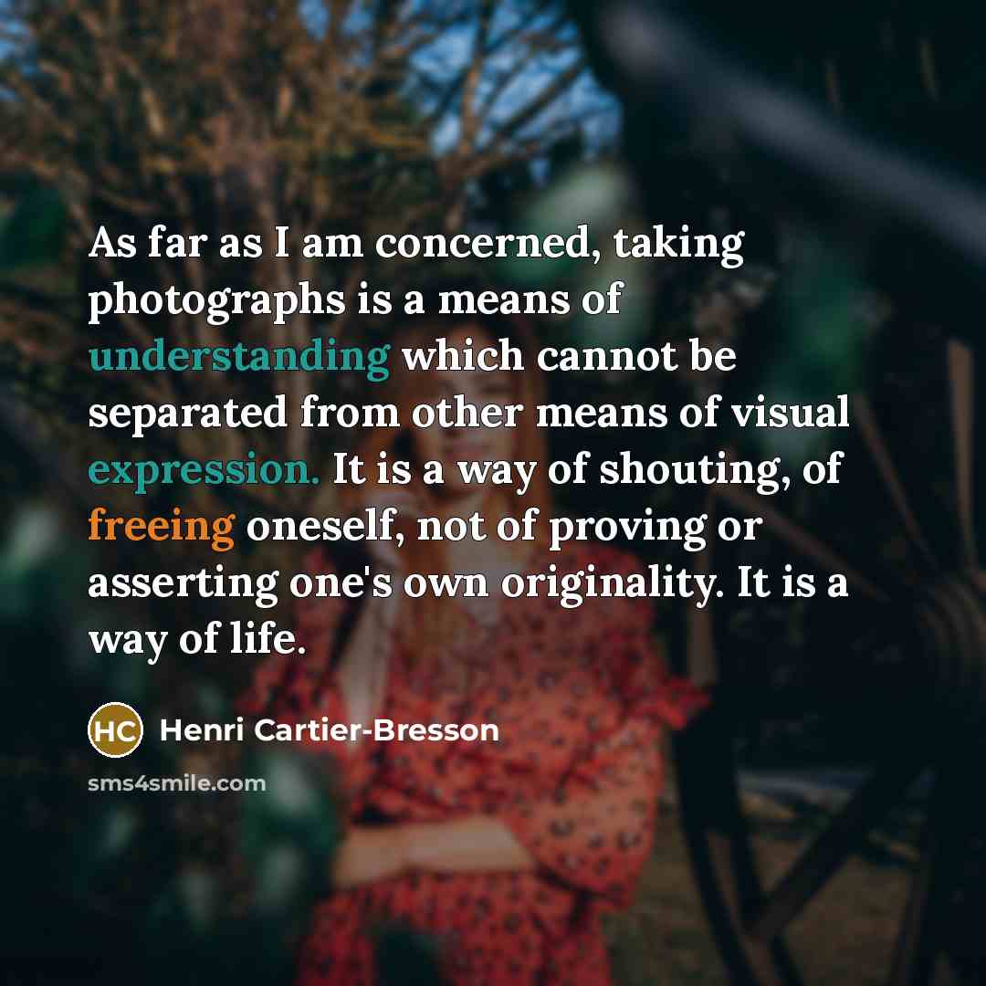“As far as I am concerned, taking photographs is a…” quote by Henri Cartier-Bresson
